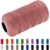 CAMAL Macrame Corda Polipropilene Filo Macrame 1.5mm Spago Colorato 200m Cordino per Borse Uncinetto Corde Colorate per Artigianato, Decorazioni per la Casa, Borsa a Tracolla (Pasta Di Fagioli)