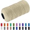 CAMAL Macrame Corda Polipropilene Filo Macrame 1.5mm Spago Colorato 200m Cordino per Borse Uncinetto Corde Colorate per Artigianato, Decorazioni per la Casa, Borsa a Tracolla (Bianco Cachi)