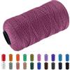 CAMAL Macrame Corda Polipropilene Filo Macrame 1.5mm Spago Colorato 200m Cordino per Borse Uncinetto Corde Colorate per Artigianato, Decorazioni per la Casa, Borsa a Tracolla (Rosa Antico Scuro)
