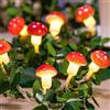 Generic Filo di luci a forma di fungo, luci decorative a forma di fungo, luci a batteria, luci notturne a fungo, simpatiche luci a batteria, decorazione per la stanza, stringa di luci da giardino per paesaggi