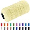CAMAL Macrame Corda Polipropilene Filo Macrame 1.5mm Spago Colorato 200m Cordino per Borse Uncinetto Corde Colorate per Artigianato, Decorazioni per la Casa, Borsa a Tracolla (Giallo Crema)
