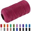 CAMAL Macrame Corda Polipropilene Filo Macrame 1.5mm Spago Colorato 200m Cordino per Borse Uncinetto Corde Colorate per Artigianato, Decorazioni per la Casa, Borsa a Tracolla (Rosso Vino)