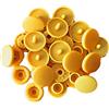 GIVBRO T5 Bottoni a pressione in plastica Snap Fasteners Press Studs Accessori per fai da te Artigianato Vestiti Pannolini Bavaglini fatti a mano Giallo, 100 Pz