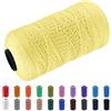 CAMAL Macrame Corda Polipropilene Filo Macrame 1.5mm Spago Colorato 200m Cordino per Borse Uncinetto Corde Colorate per Artigianato, Decorazioni per la Casa, Borsa a Tracolla (Giallo Chiaro)