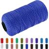 CAMAL Macrame Corda Polipropilene Filo Macrame 1.5mm Spago Colorato 200m Cordino per Borse Uncinetto Corde Colorate per Artigianato, Decorazioni per la Casa, Borsa a Tracolla (Blu Reale)