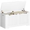 Hzuaneri 100cm Cassa portaoggetti, Panca con portaoggetti, Cassapanca, panca scarpiera, Pouf Organizzatore, 40 x 100 x 48 cm, per corridoio, Bianco 01003XSB