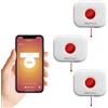 Wolf Guard TUYA Pulsante di emergenza SOS WiFi con cavo di trazione, per amico anziano disabile bambino, sistema di allarme sanitario Smartlife APP promemoria remoto (Stile coulisse, set di 3)