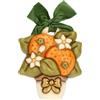 THUN, Formella con Arance in Ceramica Decorata a Mano, Versione Media, Idea Regalo, 13 x 15 x 4 cm