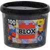Simba 104114114 - Set di Blocchi da Costruzione Blox a 4 perni, 100 Pezzi, Colore: Nero