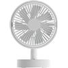 Techly 621710 Mini Ventilatore Rotante da Tavolo a 10 velocità Ricarica USB-C™ Bianco