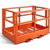 VEVOR Gabbia di Sicurezza per Carrello Elevatore, 181,7 x 122 cm, Gabbia Operatore Carrello Elevatore Portata Massima 907 kg, in Acciaio al Carbonio, Piattaforma di Lavoro, per Lavori in Quota Pesanti