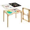 VEVOR Tavolo Sensoriale per Bambini Piccoli, Scrivania da Gioco Pieghevole in Legno con Piano a Doppio Lato, Contenitori Portaoggetti e Piedini Antiscivolo, per Attività con Sabbia e Acqua Crescita