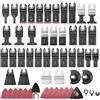 VEVOR Kit da 160 Pezzi per Utensile Oscillante e Levigatura, 36 Lame Universali per Multiutensile, e Raschietti, 2 Platorelli e 120 Fogli Abrasivi, 11 Tipi per Metallo Morbido, Plastica e Legno