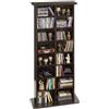 VEVOR Armadietto Porta CD DVD da Pavimento, Mobile Contenitore 559x222x1295 mm Multimediale 8 Ripiani per CD DVD Libri Giochi Collezioni Ripiani Regolabili Uffici Camera da Letto Soggiorno, Marrone