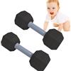 Generic Sonaglio Con Manubri - Giocattolo Per Allenamento Con Manubri, Sonaglio A Forma Di Manubri | Massaggiagengive Da Palestra Leggero, Giocattolo Con Sonaglio Con Manubri Per, Emozionante