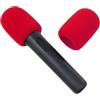 Zhixteu Copertura per Microfono Wireless Portatile Paravento per JBL PartyBox Encore 2 / Encore Wireless Mic, Copertura in Schiuma di Spugna Lavabile, Antivento e Antisaliva (rosso)