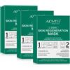 ALIVER Sistema di maschere viso anti-età in 2 fasi con collagene e coe