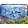 Educa - Puzzle da 500 pezzi per adulti e bambini | Fiesta sotto il mare. Misurazione: 48 x 34 cm. Include la colla Fix Puzzle. Da 11 anni (19901)