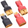 Lyeteung 4 Pezzi XT60 a XT30 Adattatore, XT30 Femmina / Maschio a XT60 Femmina / Maschio Connettori, per Batteria RC LiPo