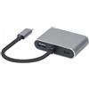 Ibox Hub Ibox USB Tipo C 4in1 Nero Argento [IUHCHDVGA]