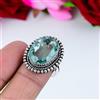 Bellezza Acqua Apatite Gemma 925 Argento Sterling Mano Anello Tutti Misura K-26