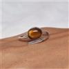 Brillante di Tigre Occhio Gemma 925 Argento Sterling Mano Anello Tutti Size S-40