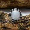 Startling Pietra Lunare Arcobaleno Gemma 925 Argento Sterling Artigianale Anello