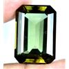 Naturale Hiddenite 32.40 KT Verde Estremamente Raro Certificato Fantastico Gemme