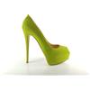 GIUSEPPE ZANOTTI DECOLLETÉ DONNA VERDE LIME SUEDE PEEP TOE TACCO 15 CM N.41
