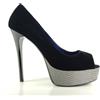 ESSERE ORIGINALI DÉCOLLETÉ DONNA ESSERE ORIGINALI PLATEAU TACCO ALTO NERO MADE IN ITALY 41