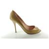 SEBASTIAN DÉCOLLETÉ PEEP TOE VERNICE BEIGE NUDE N.41 MADE IN ITALY