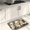 Generic Tappetini da cucina con motivo cane, graziosi cuccioli e zucche, vintage, morbidi, imbottiti, confortevoli, lavabili, antiscivolo, per cucina, lavanderia, bagno, 40,6 x 61 cm