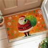 Generic Tappeto a tema Babbo Natale, fiocchi di neve natalizi, con retro antiscivolo, colore arancione, tappetino rettangolare per ingresso, bagno, lavanderia, decorazione per camera da letto, 5 x 70 cm