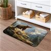 Generic Tappetino da bagno con orso di montagna e fauna selvatica, ispirato alla natura scenica, morbido tappeto da doccia, antiscivolo, accogliente decorazione autunnale, in memory foam, lavabile, per bagno