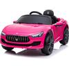Maserati Auto Macchina Elettrica Per Bambini MASERATI GHIBLI ROSA 12V - SEDILE IN PELLE