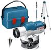 Bosch Professional Livella ottica GOL 20 D (ingrandimento 20x, unità di misura: 360 gradi, raggio d'azione: fino a 60 m, asta metrica GR 500, treppiede BT 160, in valigetta)