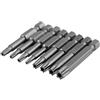 TYTOGE Set Set di Driver T33 8 Pezzi con Codolo Esagonale 1/4 di Pollice T8 - T40 Set di Punte per Driver Magnetici Star S di Sicurezza in Acciaio Lungo 50 Mm