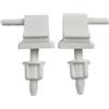 Drhomeam 2 pezzi di cerniere per sedile WC, set di ricambio con viti, dadi, in plastica, set di riparazione per toilette, copertura superiore, coperchio, accessori per bagno, hardware, bianco