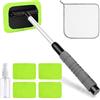 URAQT Pulitore Parabrezza Auto, 8 Pezzi Spazzola Pulizia Vetri Auto, 1 Spazzola Parabrezza Autos e 5 Cuscinetti in Microfibra, 1 Flaconi Spray, 1 Panno, Kit Pulizia Auto per SUV, Camper,Camion(Verde)