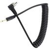 GOWENIC Cavo di Sincronizzazione Flash da 2,5 Mm | Cavo di Sincronizzazione PC a Spirale con Bloccaggio a Vite per Trigger da Studio DSLR