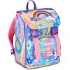 Mitama Zaino Estensibile 4 Zip, RAINBOW DREAM, Lilla, Maxi Capienza, Doppio Scomparto, Schienale Preformato, Bambina, Scuola Elementare