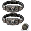 Generico Old Fuckers Club Bracciale intrecciato da motociclista con teschio vintage e fiamma, troppo vecchio per prendersene cura, braccialetto da motociclista gotico, per la famiglia degli uomini (2PC)