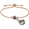Nergaebe Braccialetti Personalizzati con Foto, Braccialetti Donna/Uomo, Bracciale per Festa della Mamma e Compleanni