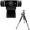 Logitech C922 Pro Stream Webcam, Streaming Hyperfast HD 1080p/30fps o HD 720p/60fps, Correzione Luce HD, Autofocus, Audio ‎Stereo, Per YouTube, Twitch, XSplit, ‎PC/Mac/Laptop/Macbook/Tablet - Nero