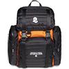 Invicta Zaino Ufficio URBAN X, Nero Arancione, Orange, Tasca porta pc fino a 14'', Lavoro, Ufficio, Tessuto ECO Material, 25L, per Uomo e Donna