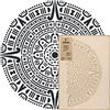NAKLEO Stencil Mandala per Pittura Diametro 59cm-M, Azteco Ornamento Modello per Pareti Grandi Dimensioni, Plastica e Riutilizzabile Fai Da Te Artigianato, Muro Legno Tessuto Mobili