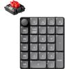 Keychron K0 Max - Tastierino numerico wireless a basso profilo, programmabile QMK/VIA, interruttore rosso hot-swap, retroilluminazione RGB, 2,4 GHz e Bluetooth 5.3, frequenza di polling 1000 Hz, con