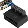 Generic USB 3.0 Motherboard Adapter 90 Degrees - L-Shaped Male to Female Connector | High-Speed 19-Pin/20-Pin Front Panel Header | Internal Cable Extension for Desktop Motherboards | USB Adapter