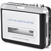 Zerone Convertitore di Cassette Audio Portatili, Nastro a Cassetta USB per Registratore di Cassette a Cassette MP3 con Cuffie per CD