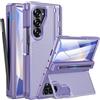 NINKI Custodia sottile per Samsung Galaxy Z Fold7 2025 con porta penna, protezione frontale integrata, protezione per cerniera, cavalletto, leggera ed elegante, custodia per telefono da donna per Z